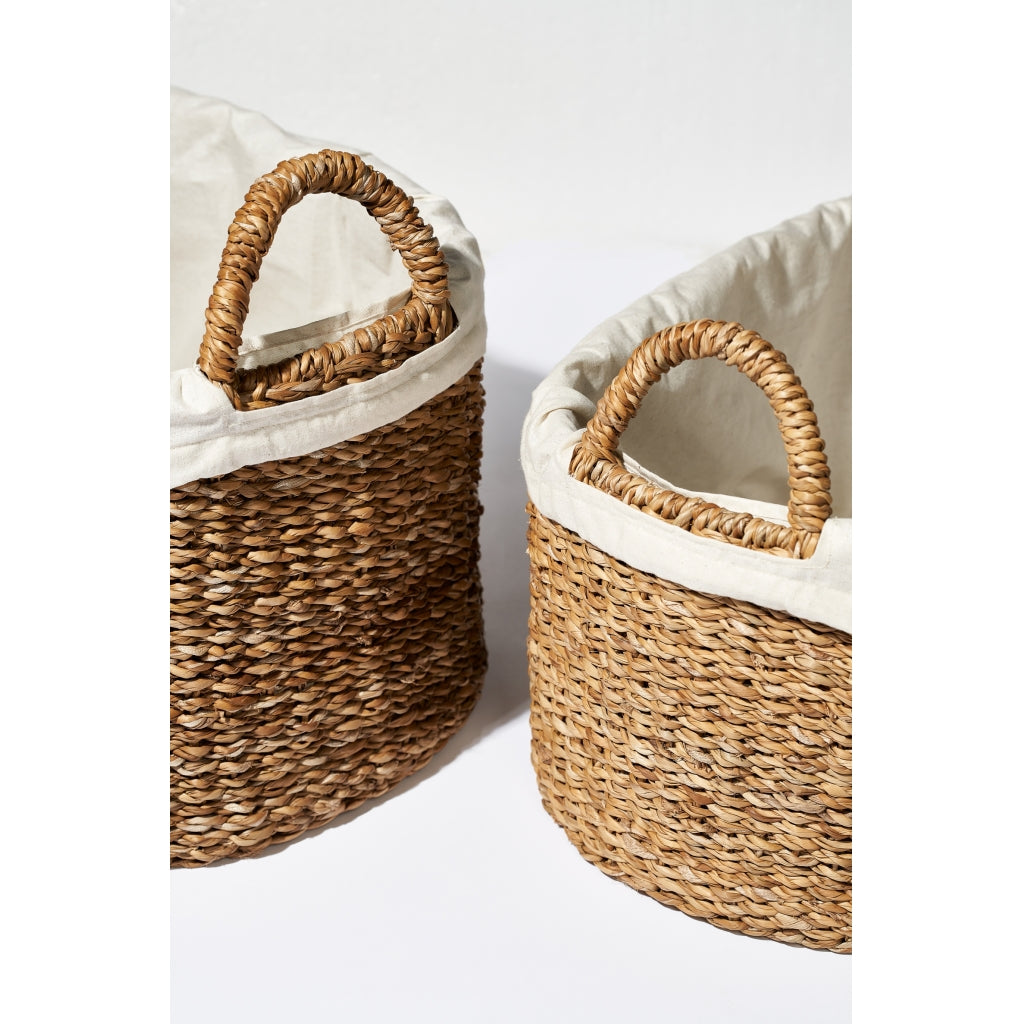 HUMDAKIN Lav Vasketøjskurv - sæt af 2 Laundry 230 Organic Cotton Lining